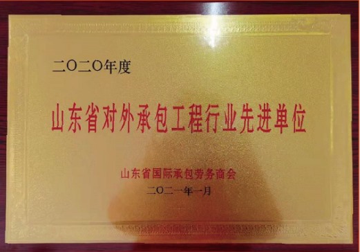 山东省对外承包工程行业先进单位